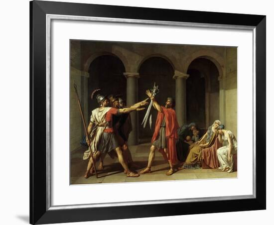 Oath of the Horatii-Jacques Louis David-Framed Giclee Print