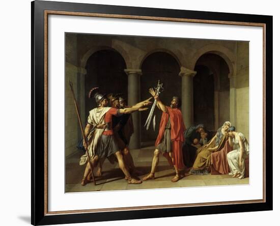 Oath of the Horatii-Jacques Louis David-Framed Giclee Print