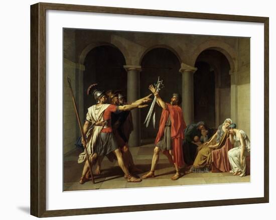 Oath of the Horatii-Jacques Louis David-Framed Giclee Print