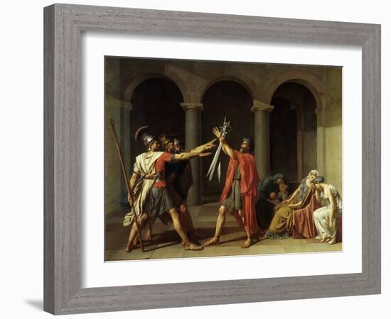 Oath of the Horatii-Jacques Louis David-Framed Giclee Print