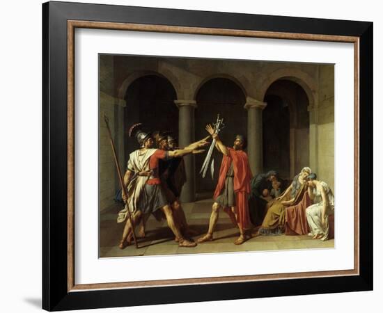 Oath of the Horatii-Jacques Louis David-Framed Giclee Print
