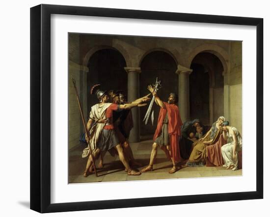 Oath of the Horatii-Jacques Louis David-Framed Giclee Print