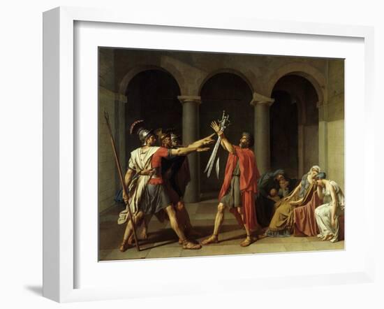 Oath of the Horatii-Jacques Louis David-Framed Giclee Print