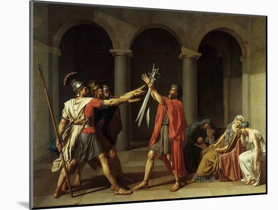 Oath of the Horatii-Jacques Louis David-Mounted Giclee Print