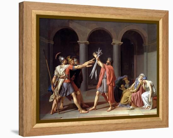 Oath of the Horatii-Jacques-Louis David-Framed Premier Image Canvas