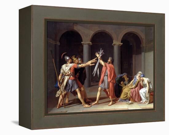 Oath of the Horatii-Jacques-Louis David-Framed Premier Image Canvas