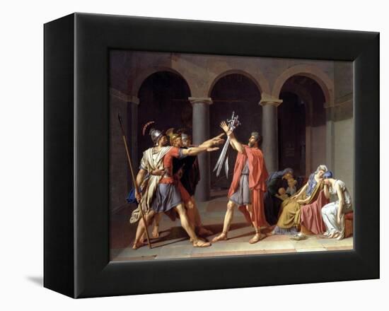 Oath of the Horatii-Jacques-Louis David-Framed Premier Image Canvas