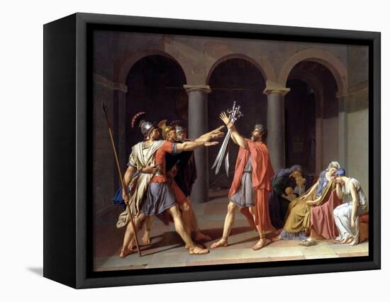 Oath of the Horatii-Jacques-Louis David-Framed Premier Image Canvas