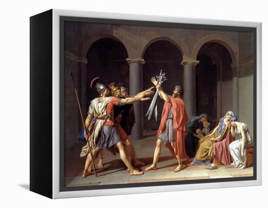 Oath of the Horatii-Jacques-Louis David-Framed Premier Image Canvas