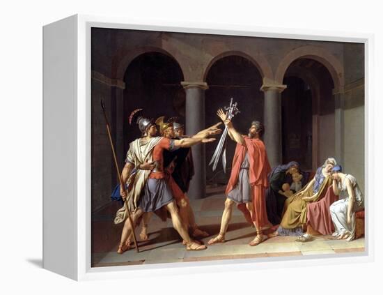 Oath of the Horatii-Jacques-Louis David-Framed Premier Image Canvas