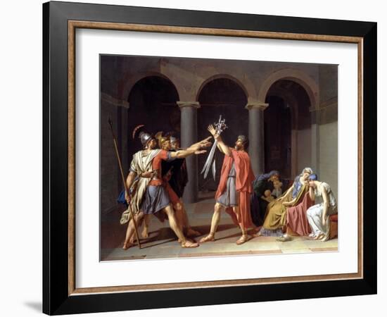 Oath of the Horatii-Jacques-Louis David-Framed Giclee Print