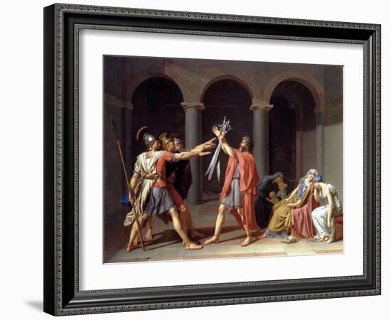 Oath of the Horatii-Jacques-Louis David-Framed Giclee Print