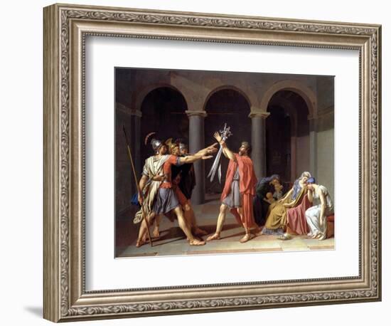 Oath of the Horatii-Jacques-Louis David-Framed Giclee Print