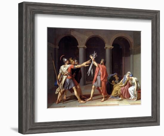 Oath of the Horatii-Jacques-Louis David-Framed Giclee Print