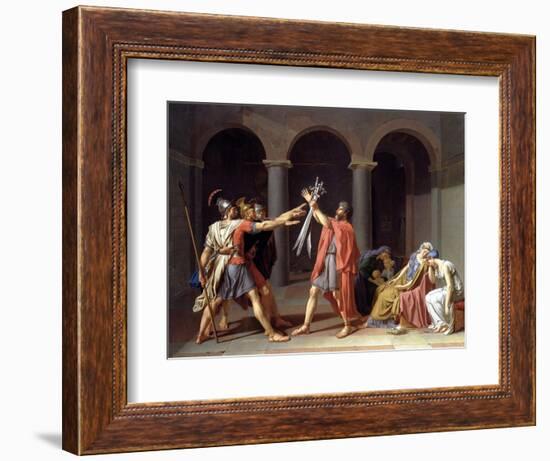 Oath of the Horatii-Jacques-Louis David-Framed Giclee Print