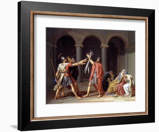 Oath of the Horatii-Jacques-Louis David-Framed Giclee Print