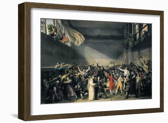 Oath Taken at the Jeu De Paume, 20 June 1789-Jacques-Louis David-Framed Art Print