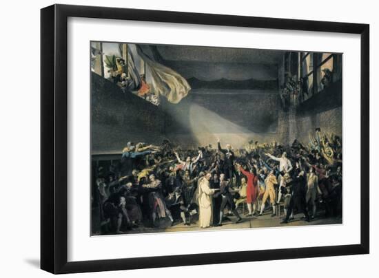 Oath Taken at the Jeu De Paume, 20 June 1789-Jacques-Louis David-Framed Art Print