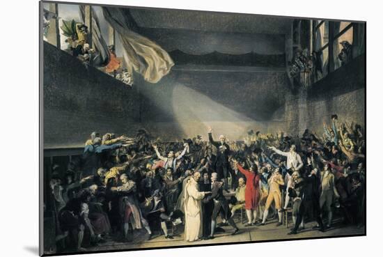 Oath Taken at the Jeu De Paume, 20 June 1789-Jacques-Louis David-Mounted Art Print