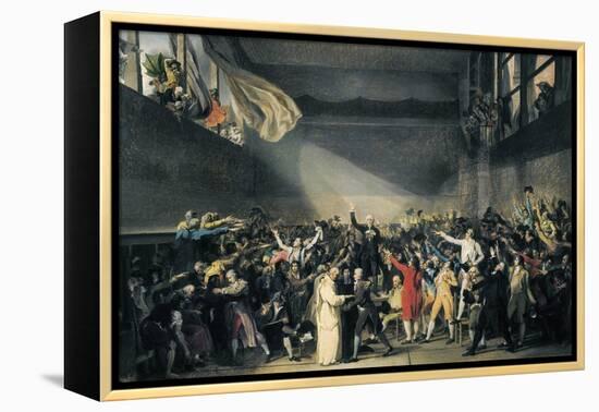 Oath Taken at the Jeu De Paume, 20 June 1789-Jacques-Louis David-Framed Stretched Canvas