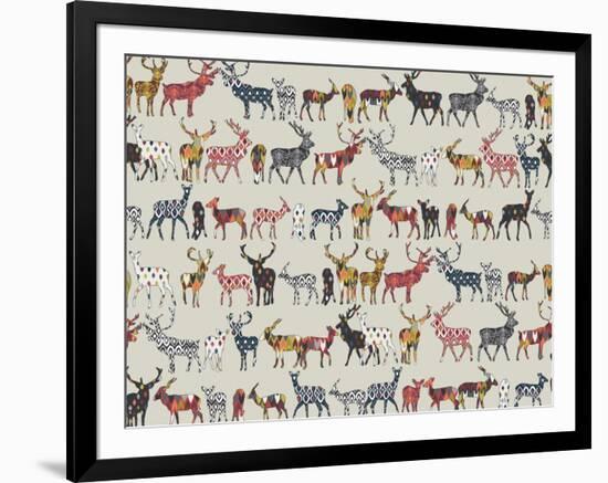 Oatmeal Spice Deer-Sharon Turner-Framed Art Print