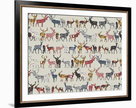 Oatmeal Spice Deer-Sharon Turner-Framed Art Print