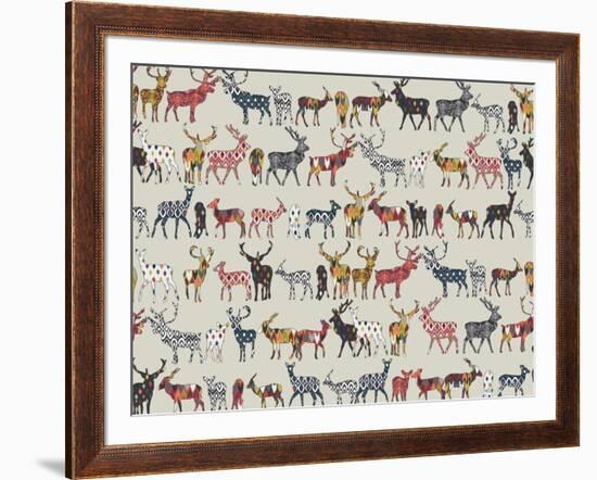 Oatmeal Spice Deer-Sharon Turner-Framed Art Print