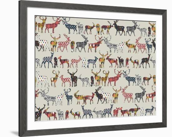 Oatmeal Spice Deer-Sharon Turner-Framed Art Print