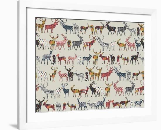 Oatmeal Spice Deer-Sharon Turner-Framed Art Print