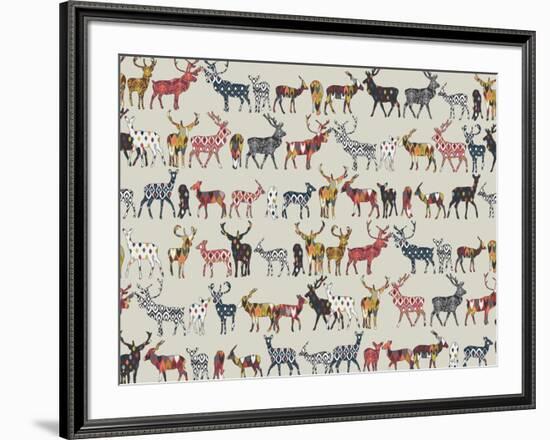 Oatmeal Spice Deer-Sharon Turner-Framed Art Print