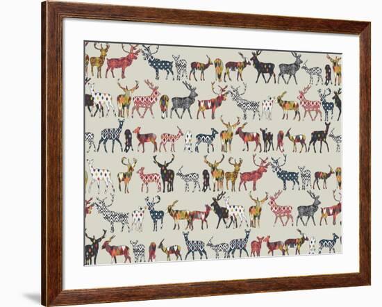 Oatmeal Spice Deer-Sharon Turner-Framed Art Print