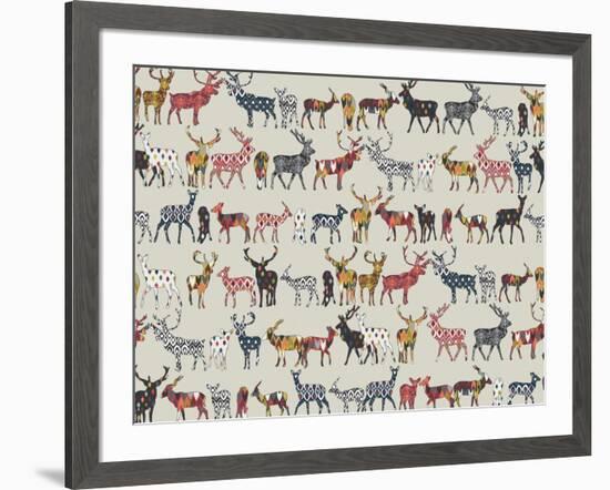 Oatmeal Spice Deer-Sharon Turner-Framed Art Print