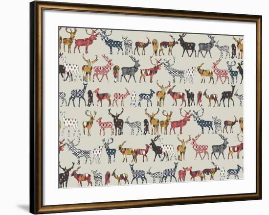 Oatmeal Spice Deer-Sharon Turner-Framed Art Print