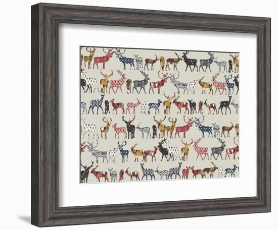 Oatmeal Spice Deer-Sharon Turner-Framed Art Print