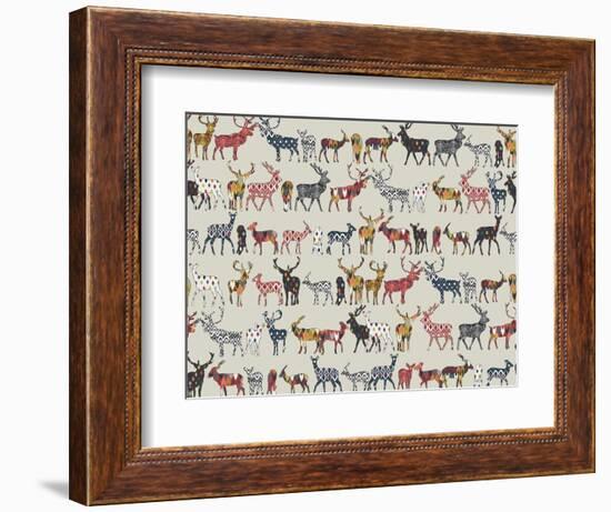 Oatmeal Spice Deer-Sharon Turner-Framed Art Print