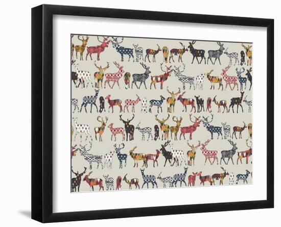 Oatmeal Spice Deer-Sharon Turner-Framed Art Print