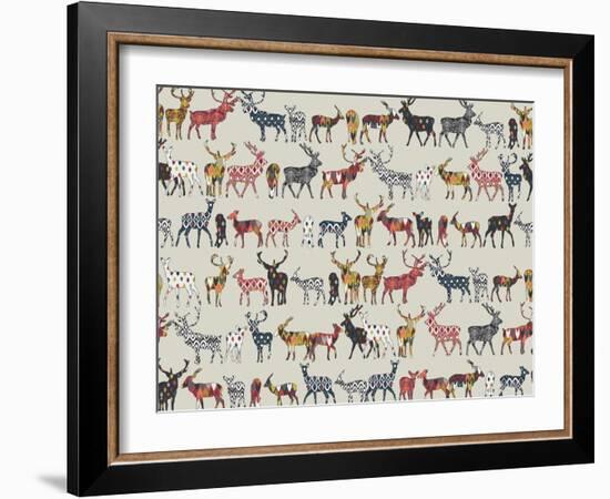 Oatmeal Spice Deer-Sharon Turner-Framed Art Print