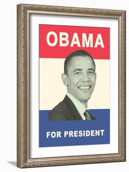 Obama for President Poster-null-Framed Art Print