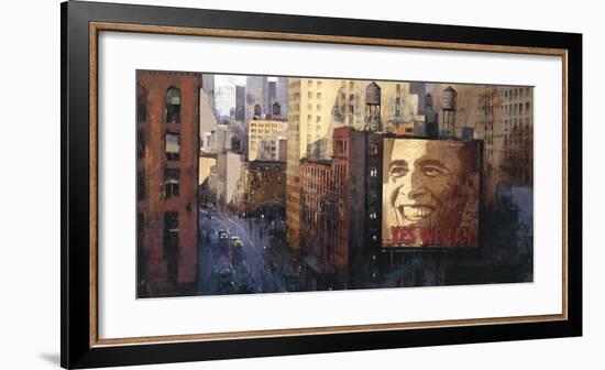 Obama: Moving Forward-Marti Bofarull-Framed Giclee Print