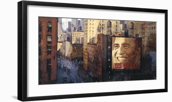 Obama: Moving Forward-Marti Bofarull-Framed Giclee Print