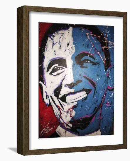Obama Painting 001-Rock Demarco-Framed Giclee Print