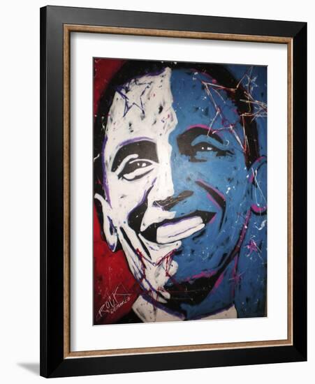 Obama Painting 001-Rock Demarco-Framed Giclee Print