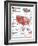 Obama Victory, Presidential Election 2008 Results by State and County-null-Framed Photographic Print