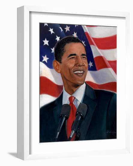 Obama-Sterling Brown-Framed Art Print