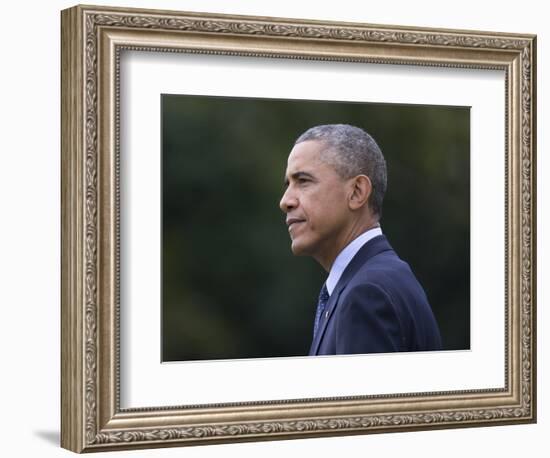 Obama-Carolyn Kaster-Framed Photographic Print