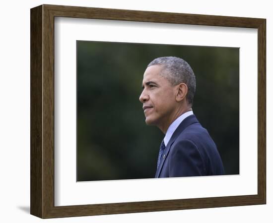 Obama-Carolyn Kaster-Framed Photographic Print