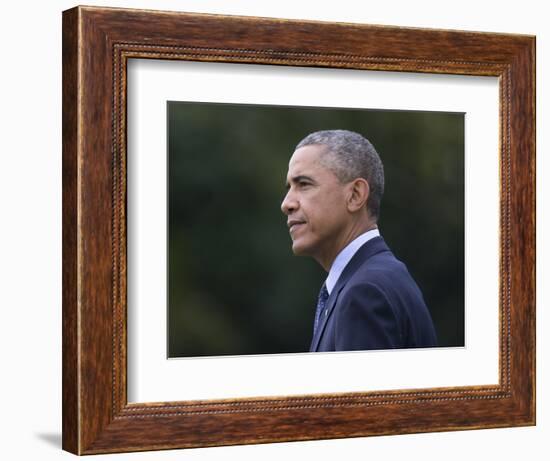 Obama-Carolyn Kaster-Framed Photographic Print