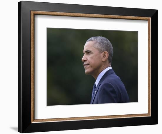 Obama-Carolyn Kaster-Framed Photographic Print