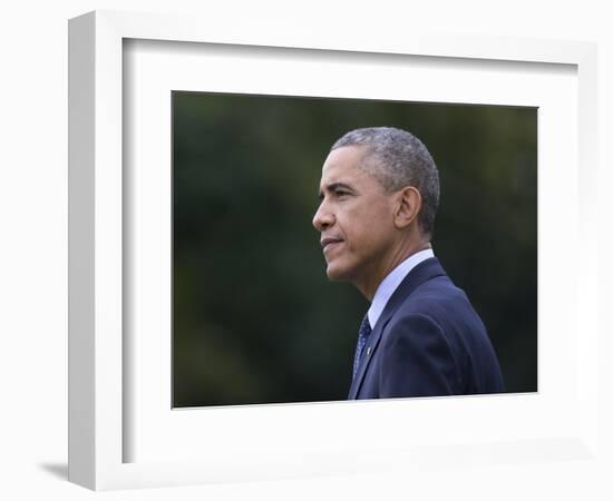 Obama-Carolyn Kaster-Framed Photographic Print