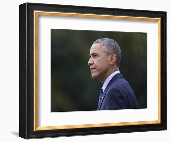 Obama-Carolyn Kaster-Framed Photographic Print